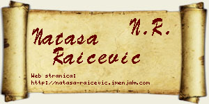 Nataša Raičević vizit kartica